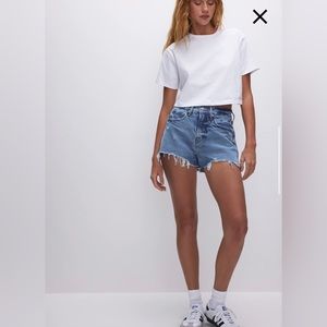 Good American Good 90’s Denim Shorts Size 6